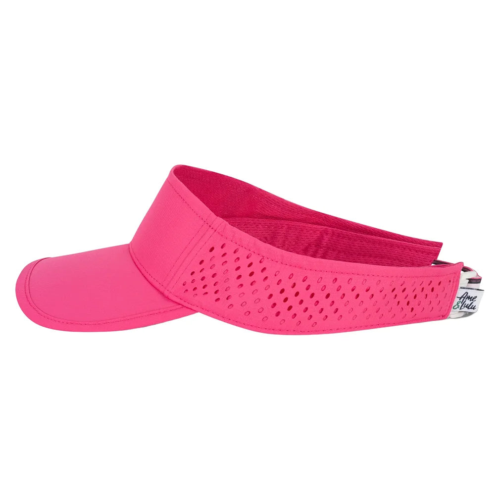 Women's Performance Visor Hot Pink, Ame and Lulu, Pickleball Express, PV172-B-1