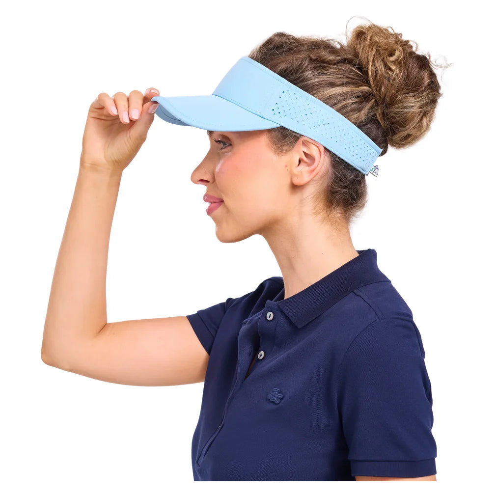 Women's Performance Visor Light Blue, Ame and Lulu, Pickleball Express, PV174-B-2