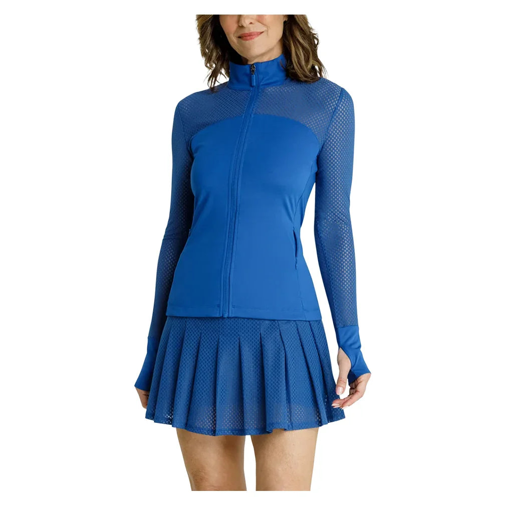 Women's Caryn Full Zip Pickleball Jacket Monaco Blue