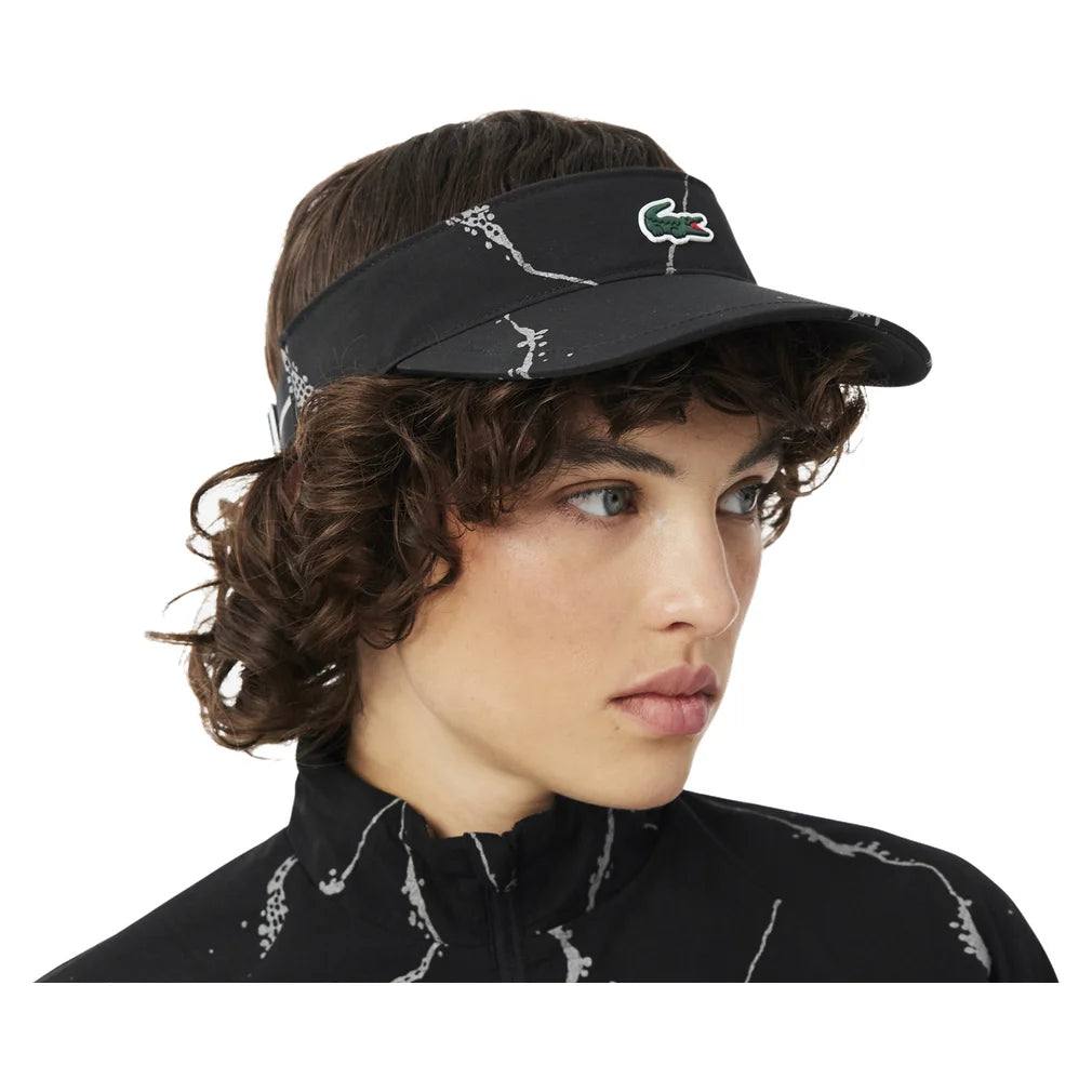 Women's Players Visor Black, Lacoste, Pickleball Express, RK6762-031F26-2