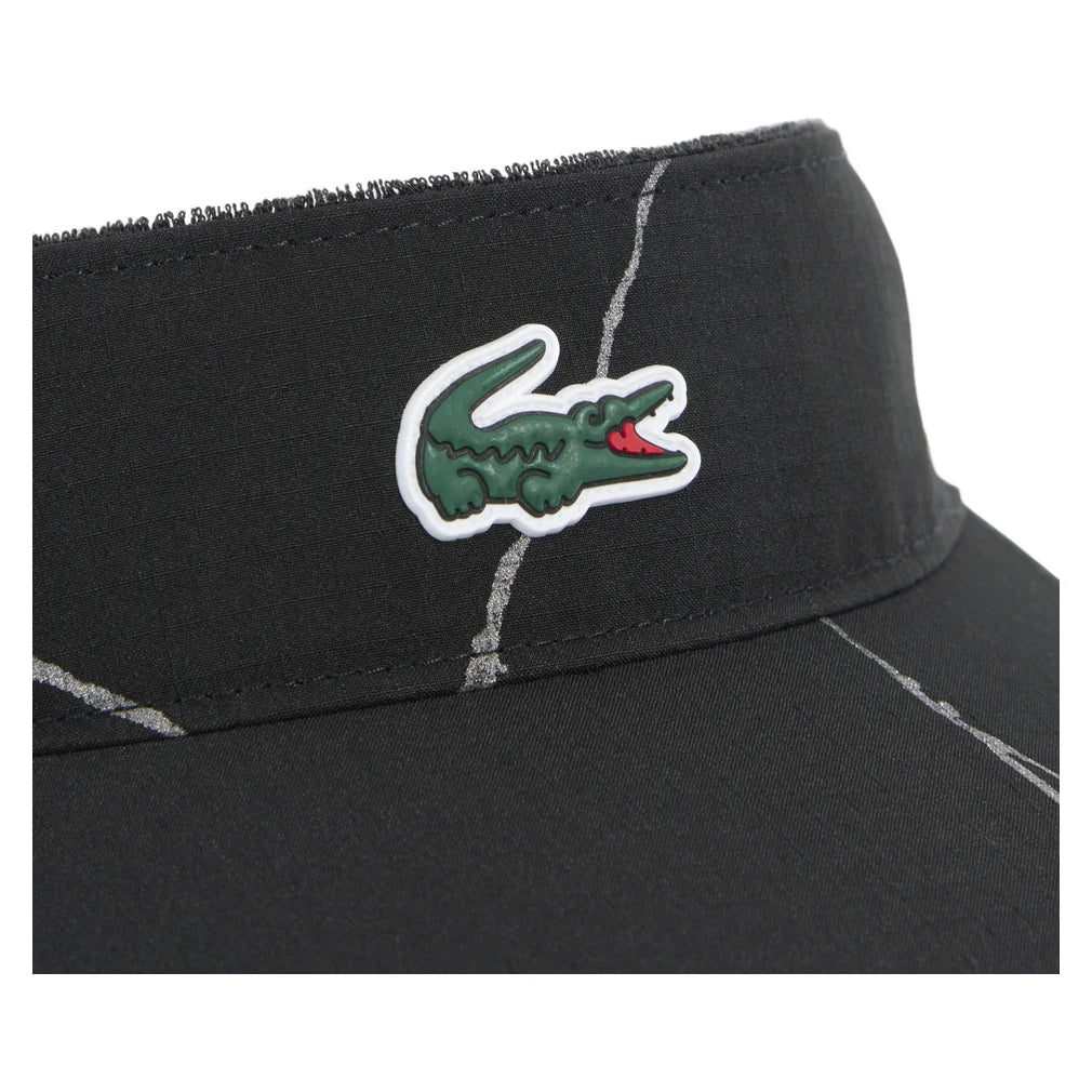 Women's Players Visor Black, Lacoste, Pickleball Express, RK6762-031F26-3