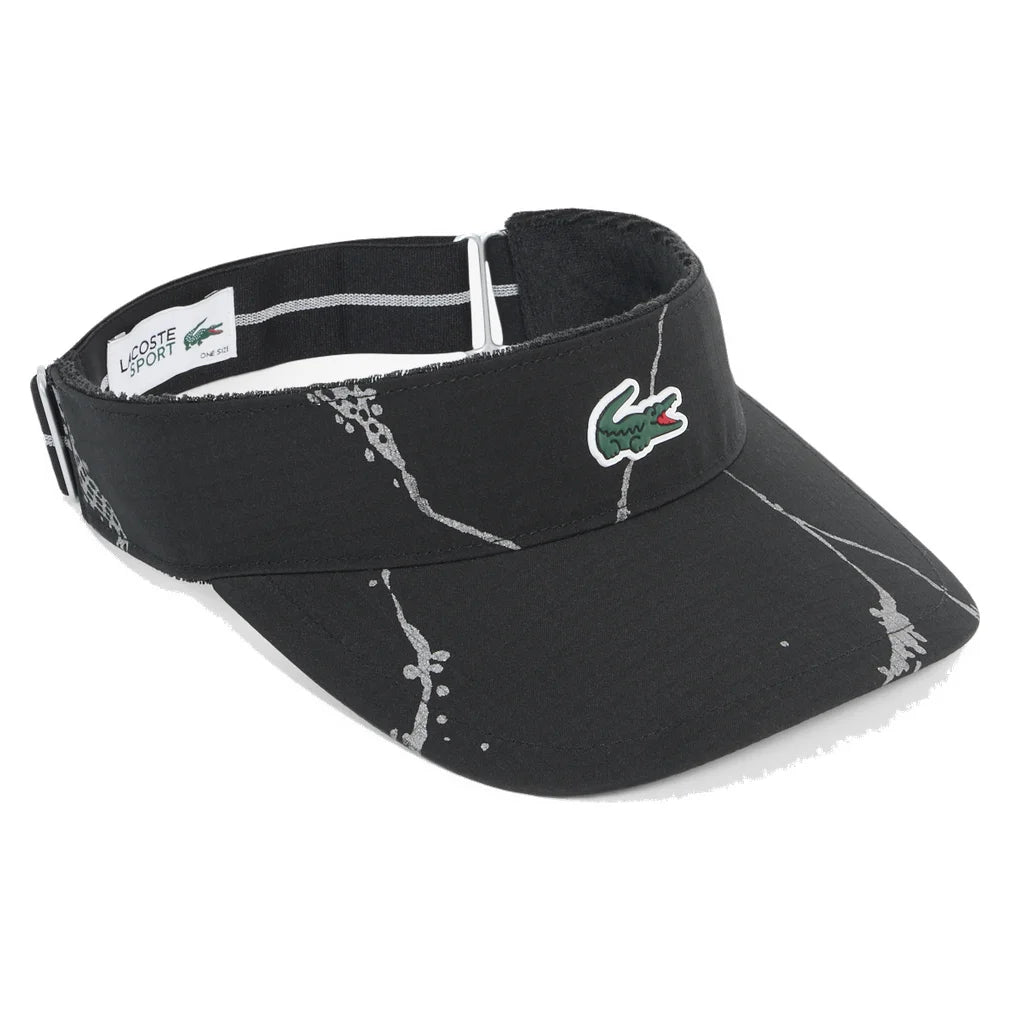 Women's Players Visor Black, Lacoste, Black, Pickleball Express, RK6762-031F26-BLACK-1