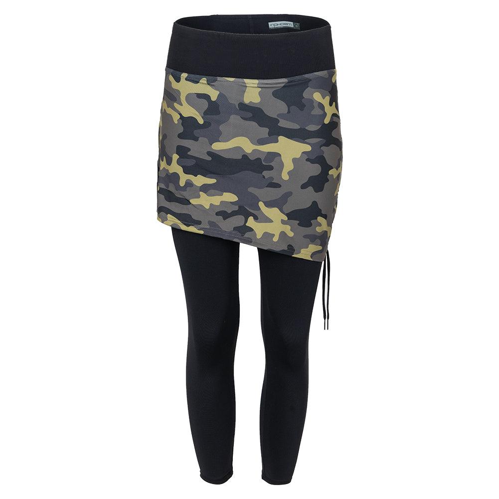 Women's Elise Capri Black and Camo