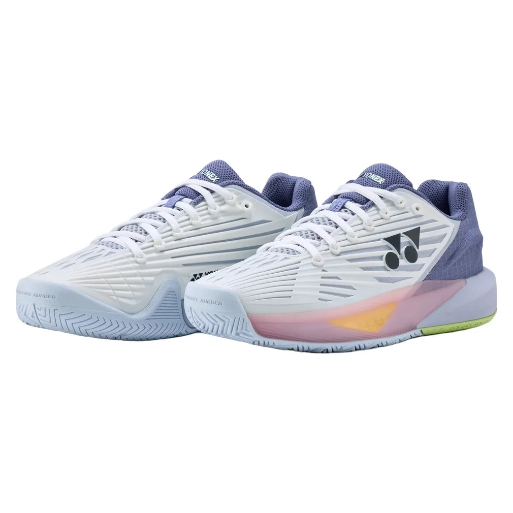 Women's Eclipsion 5 Shoes White and Purple, Yonex, White/Purple, Pickleball Express, SHTE5LACEX115-F26-WHITE-PURPLE-1