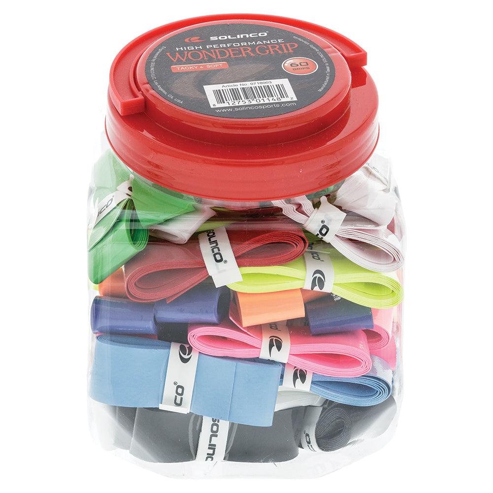 Wonder Tacky Over Grip 10 Color Assortment Jar 60 Pieces