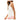 Girls' V-Neck Cutout Tank White and Coral Crush