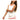 Girls' V-Neck Cutout Tank White and Coral Crush