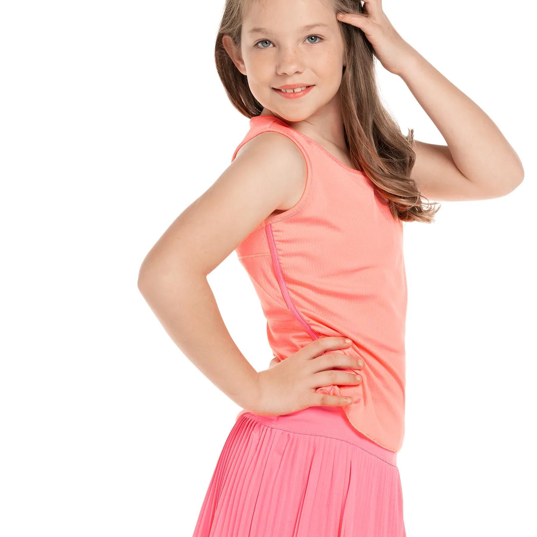 Girls' Lightweight Rib Tank Flamingo