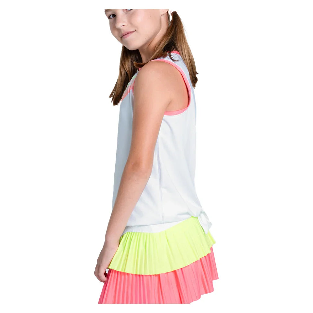 Girls' Sunset Spin Tie Back Tank Flamingo