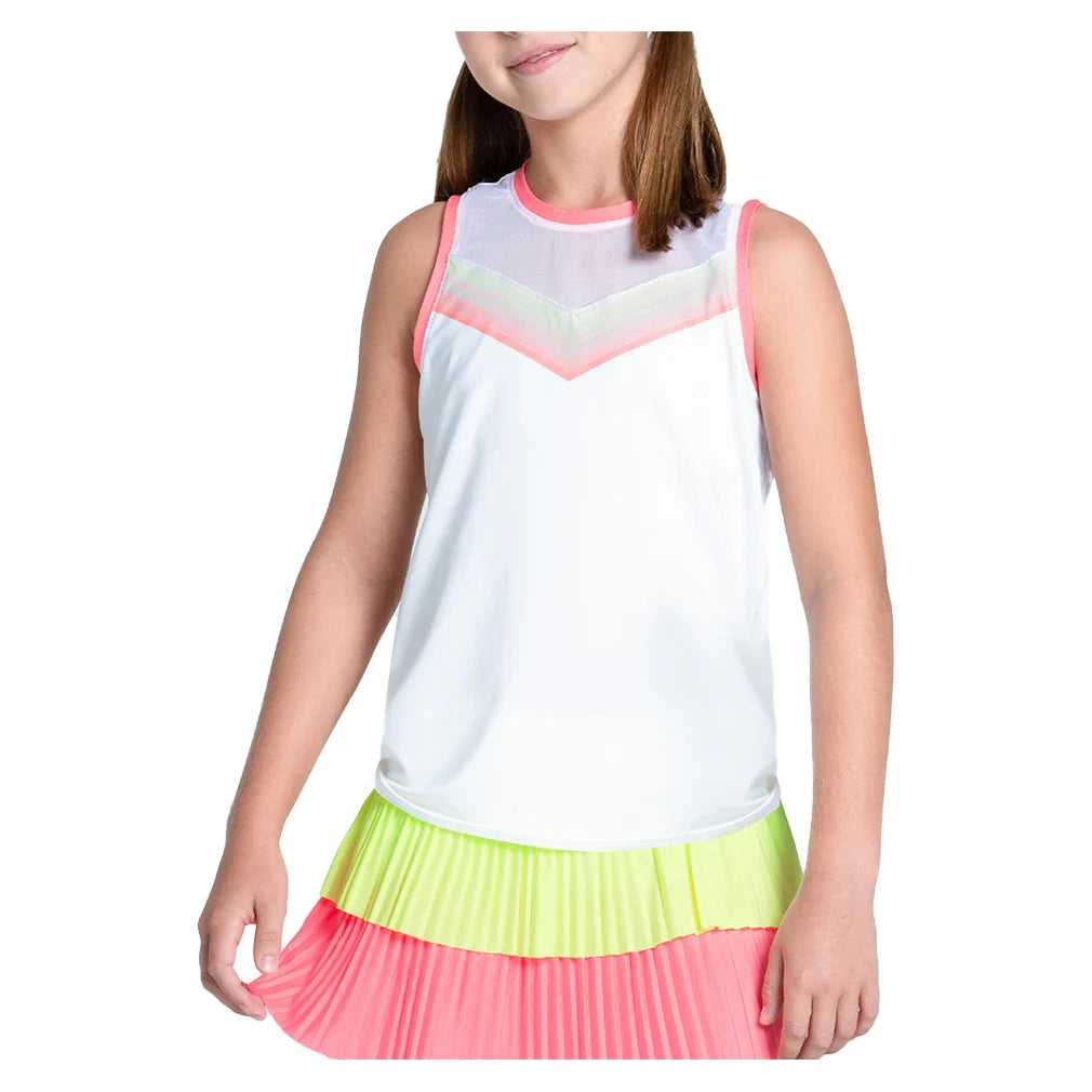 Girls' Sunset Spin Tie Back Tank Flamingo