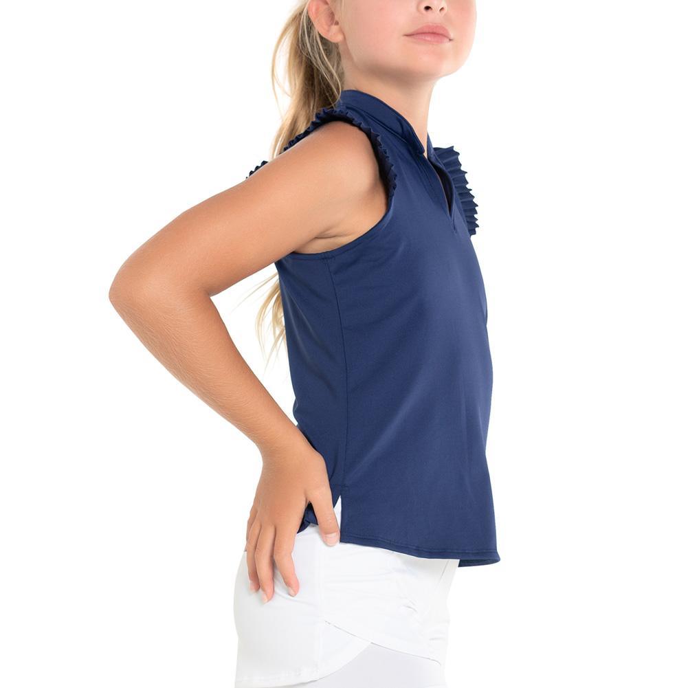 Girl's Pleat Me Up Tank Navy