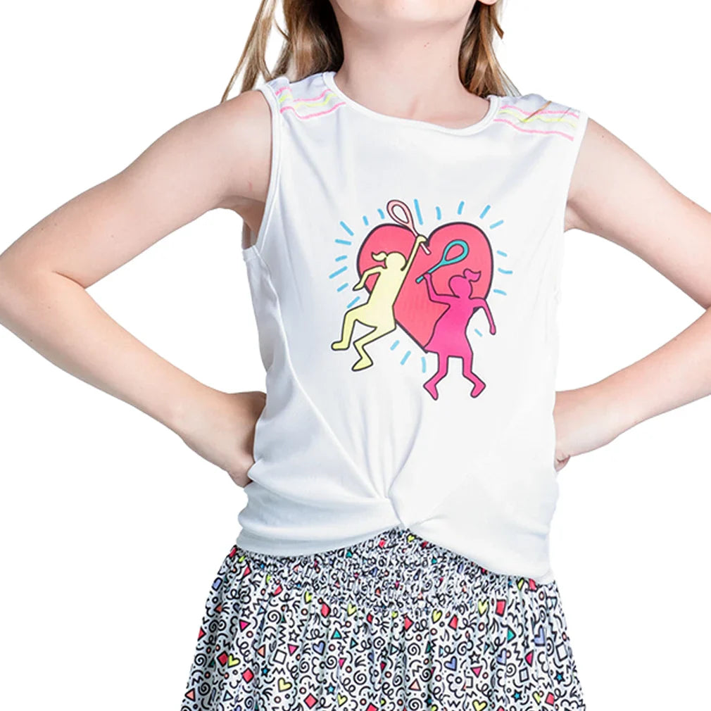 Girls' Retro Doodles Tank Multicolor