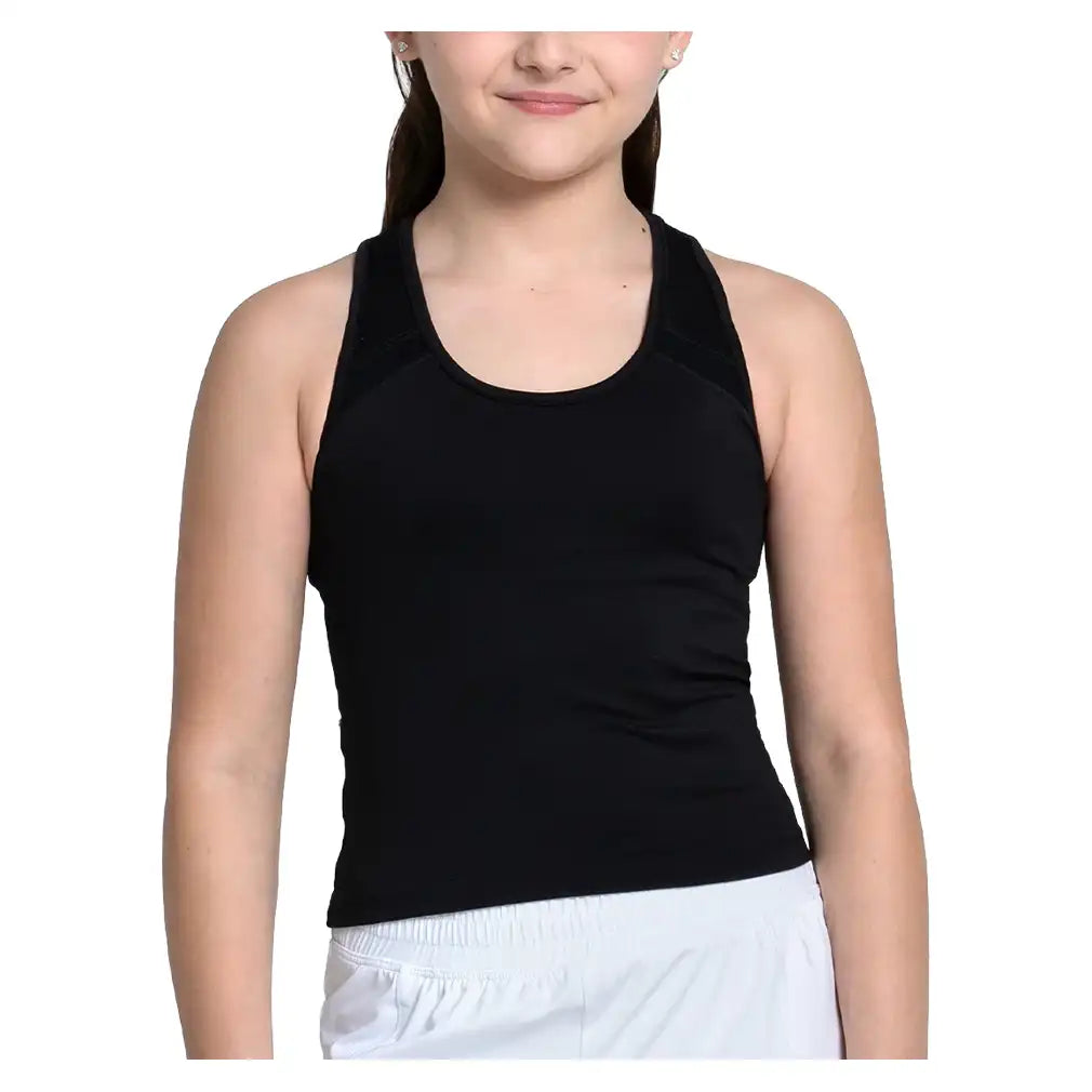 Girls' Mia Tank with Bra Black
