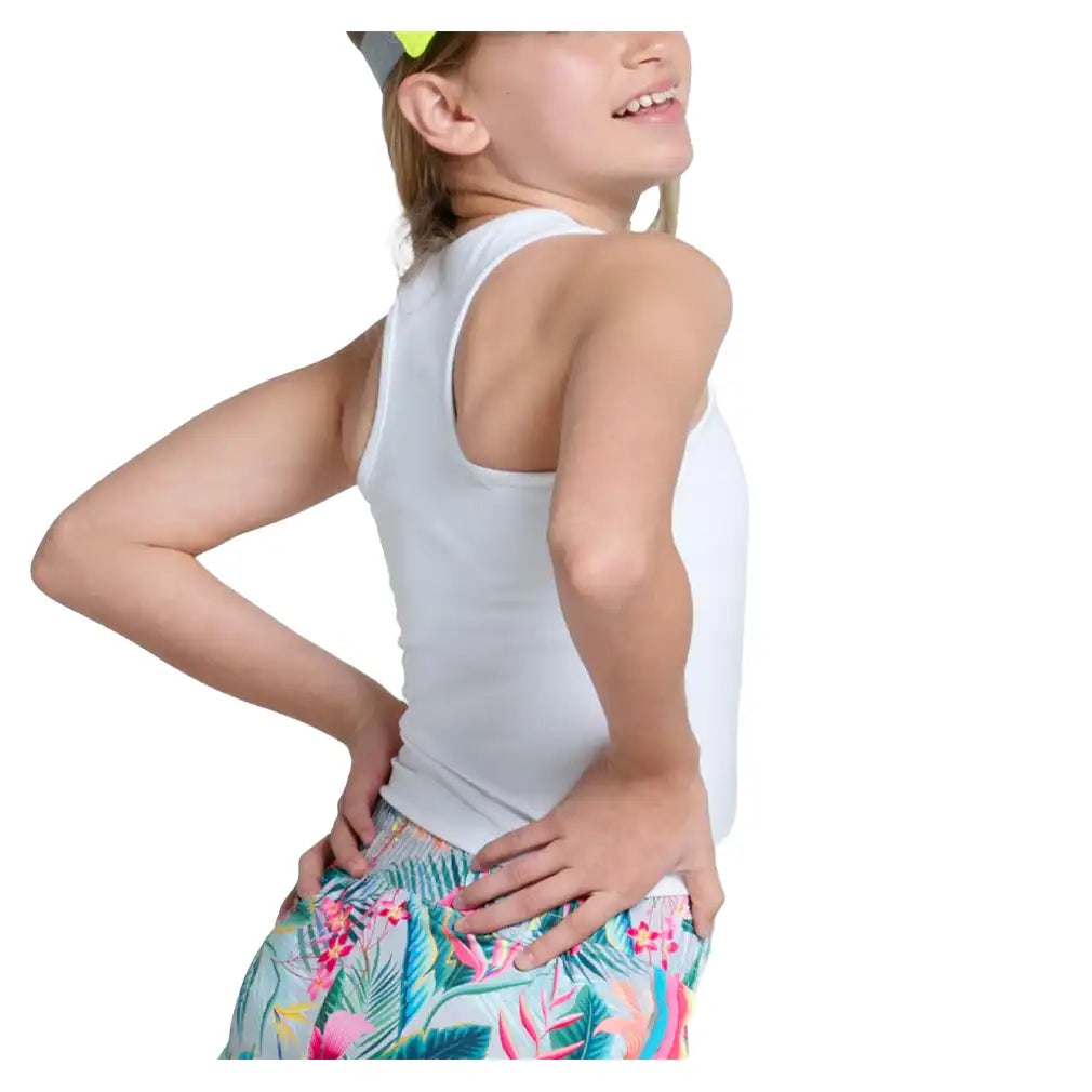 Girls' Mia Tank with Bra White