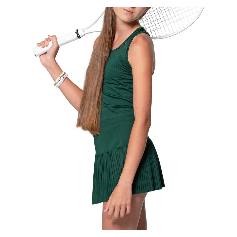 Girls' Mia Tank With Bra Team Green, Lucky In Love, Pickleball Express, T299-300-2