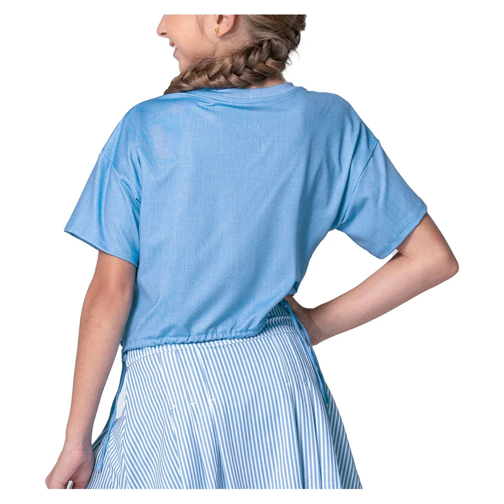 Girls' Linen Play Short Sleeve Top Periwinkle
