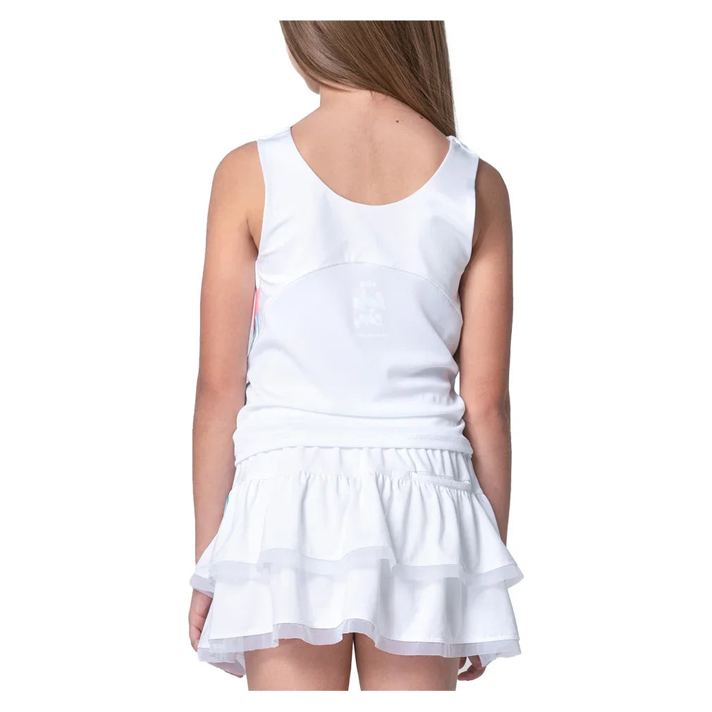 Girls' Linen Nouveau Tank White