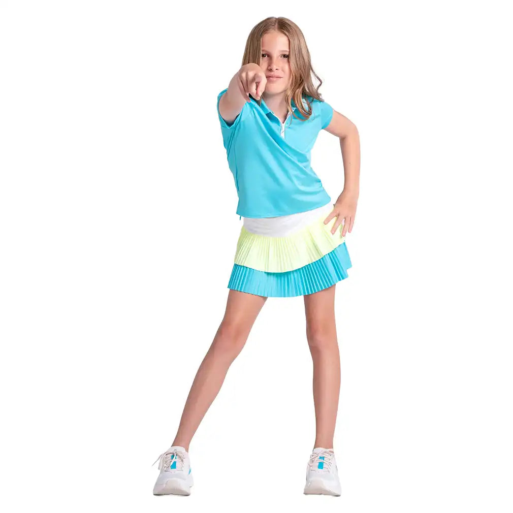 Girls' Pleated Polo Parrot