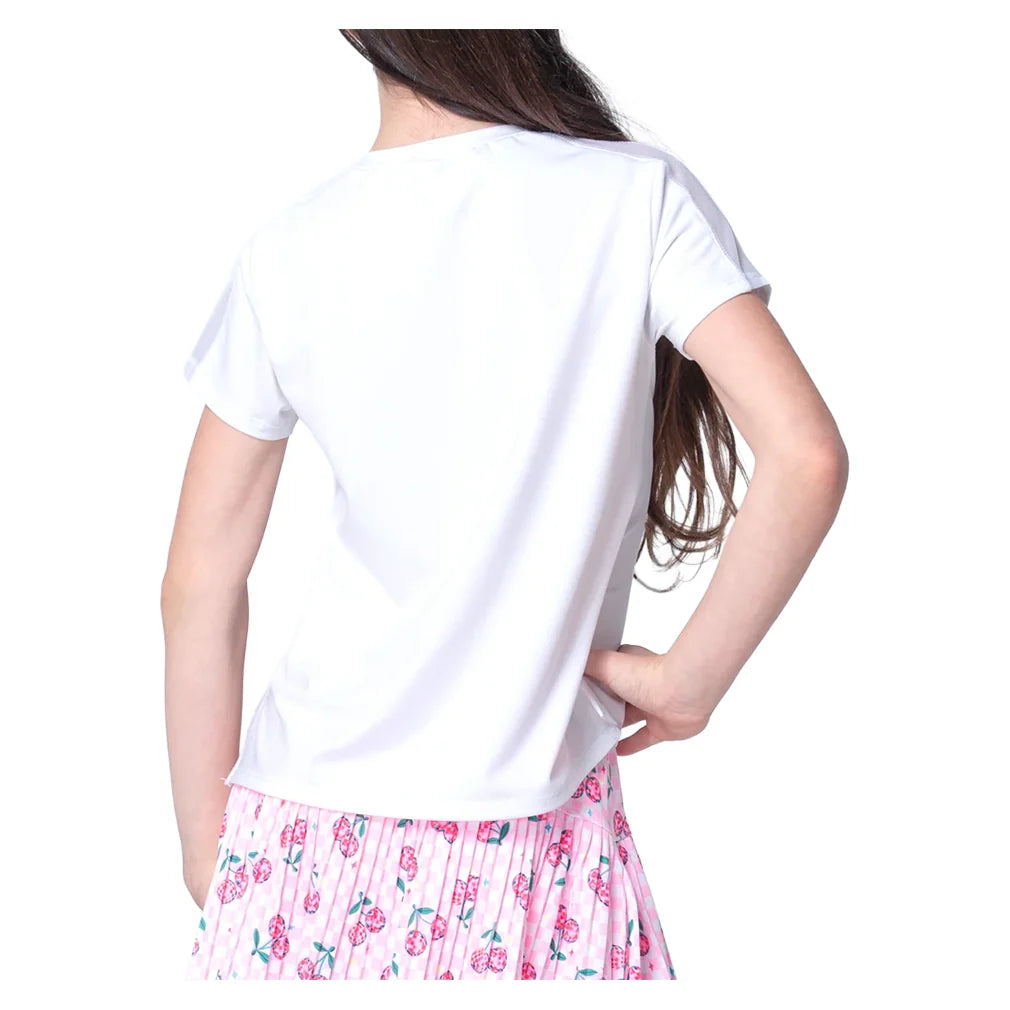 Girls' Disco Cherry Short Sleeve Top Mulberry