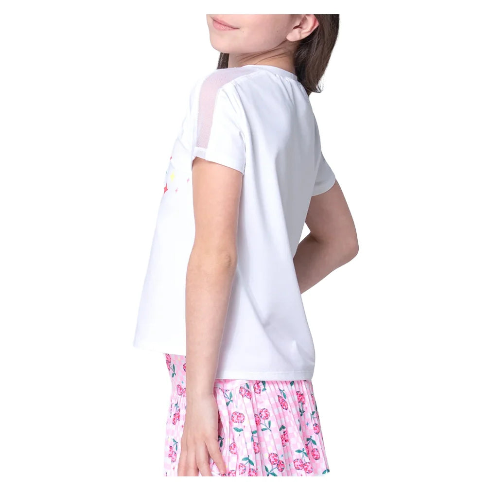 Girls' Disco Cherry Short Sleeve Top Mulberry