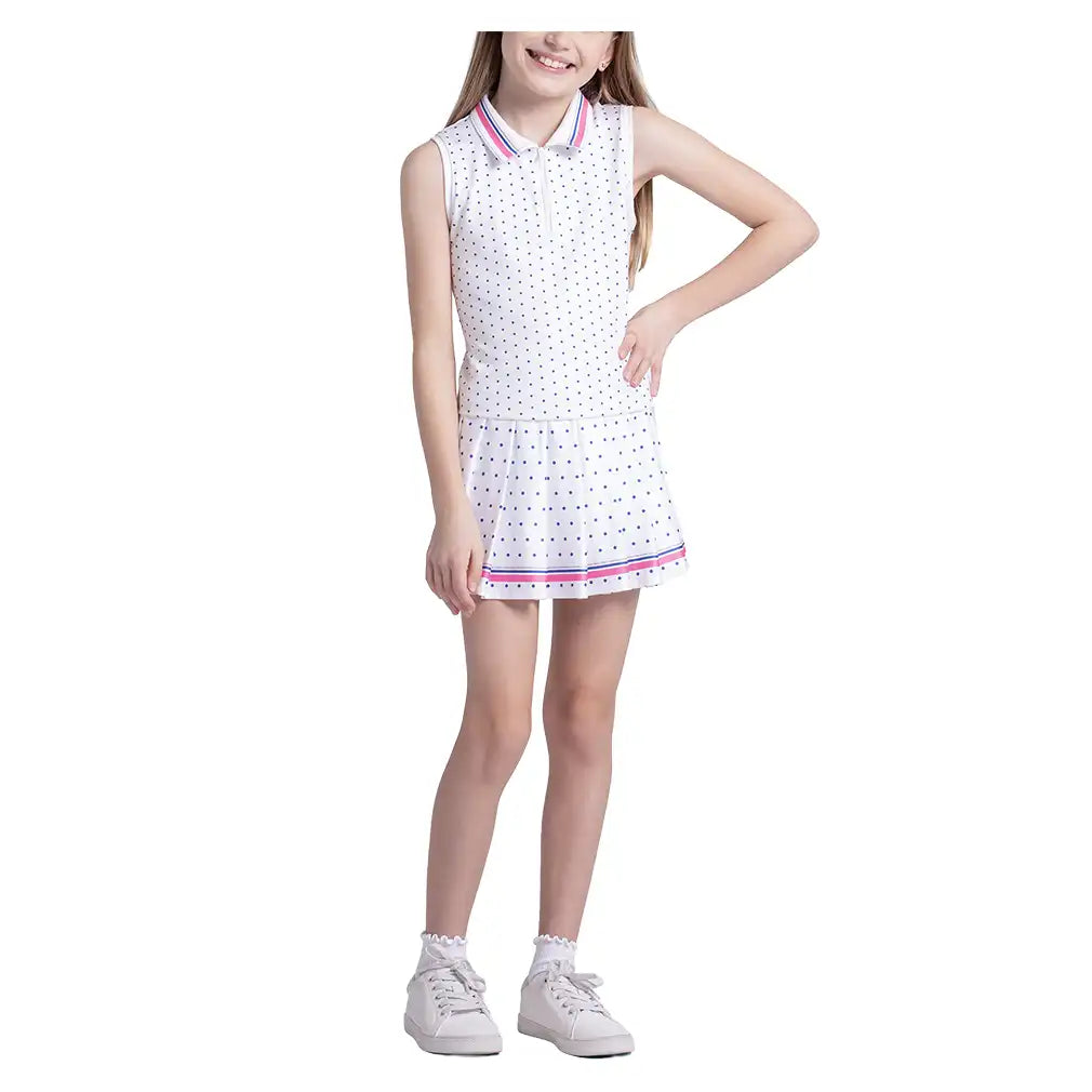 Girls' Bold Statement Polo Tank White