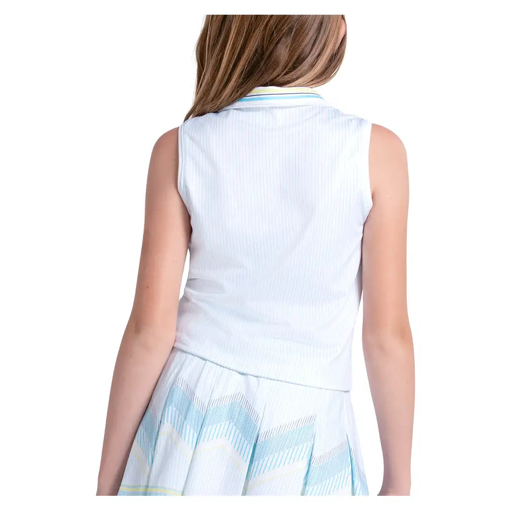 Girls' Lanes Of Fun Polo Tank White