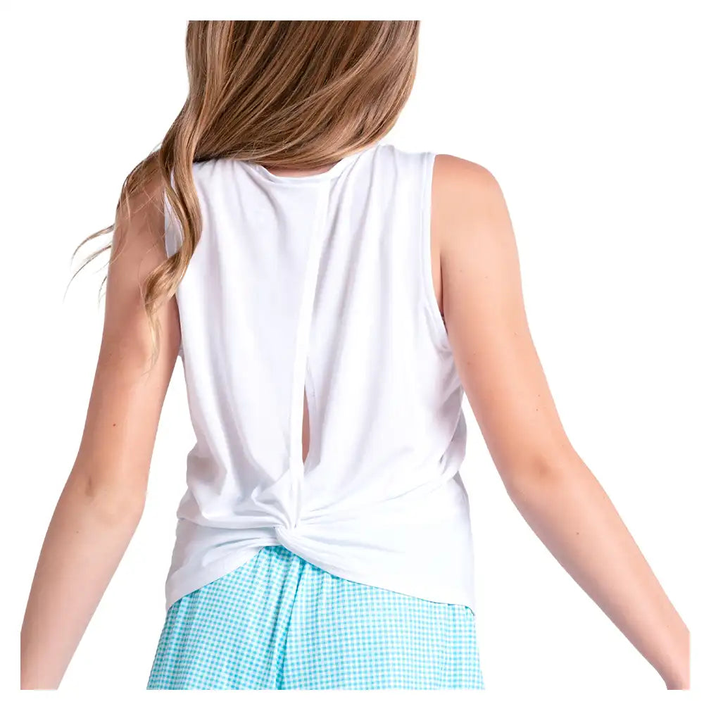 Girls' Tie Break Tank White