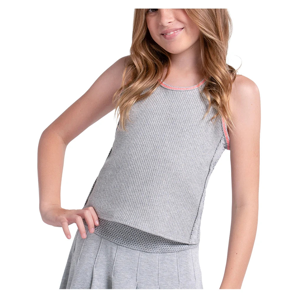 Girls' Chill Play Tank Heather Grey