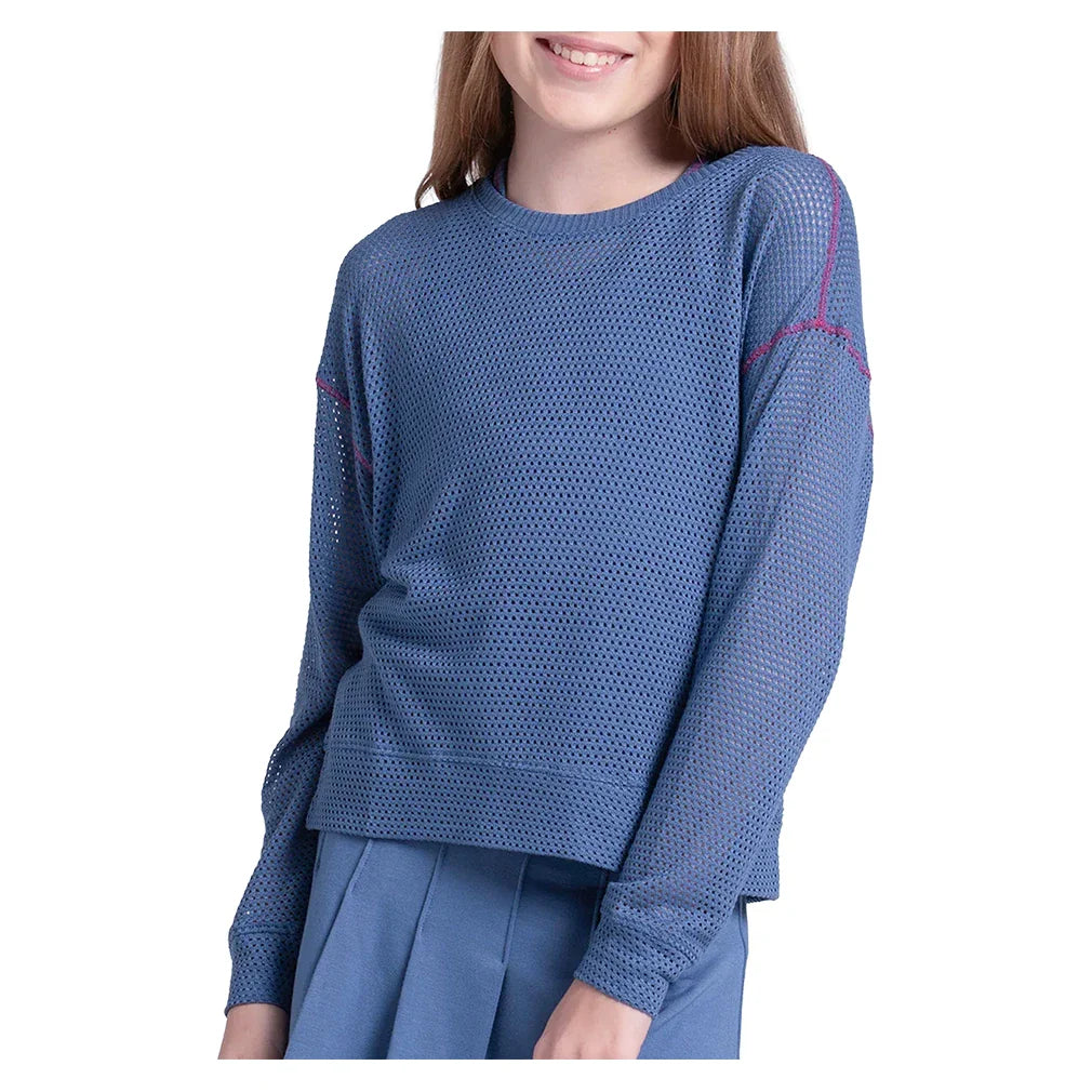 Girls' Chill Day Long Sleeve Top Steel Blue