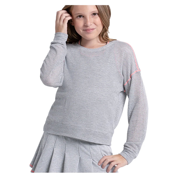 Girls' Chill Day Long Sleeve Top Heather Grey