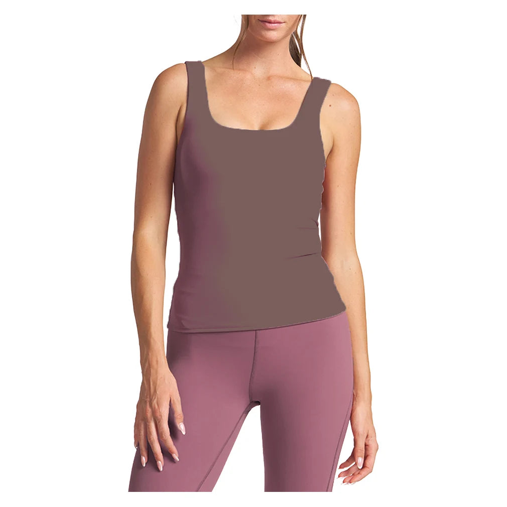 Women`s Endure U-Neck Bra Tennis Tank Mocha