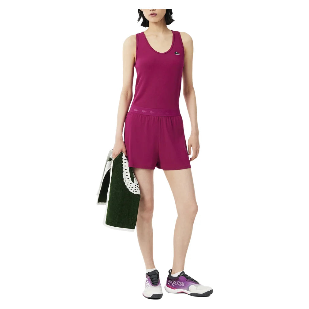 Women's Essentials Training Tank Rubine Red, Lacoste, Pickleball Express, TF0160-JBDF26-3
