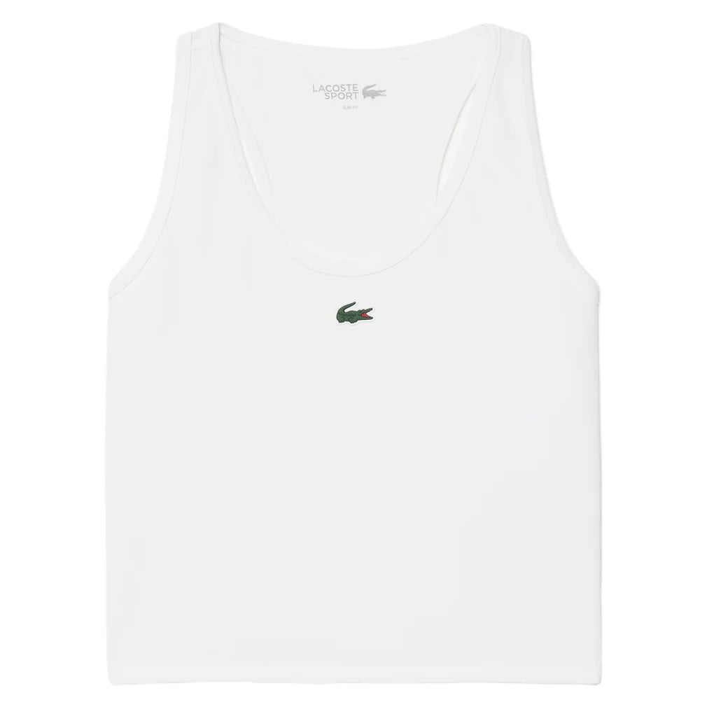 Women's Core Performance Training Tank Top, Lacoste, 001 White, Pickleball Express, TF8875-F26-001-WHITE-1