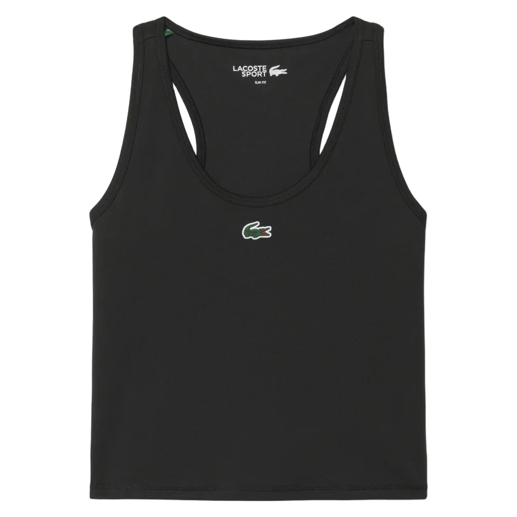 Women's Core Performance Training Tank Top, Lacoste, 031 Black, Pickleball Express, TF8875-F26-031-BLACK-1