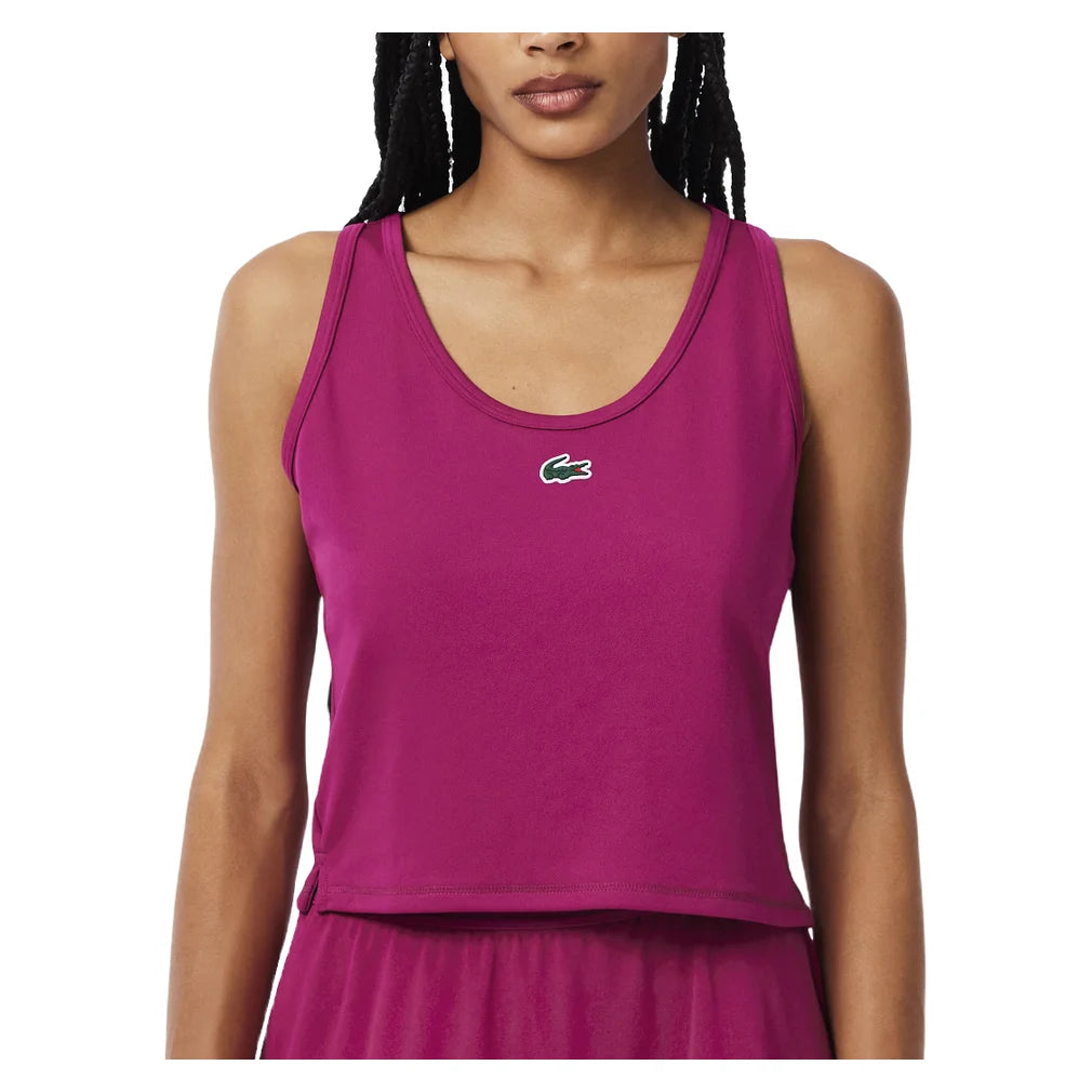 Women's Core Performance Training Tank Top Rubine Red, Lacoste, Pickleball Express, TF8875-JBDF26-1
