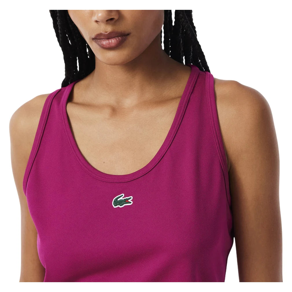 Women's Core Performance Training Tank Top Rubine Red, Lacoste, Pickleball Express, TF8875-JBDF26-4