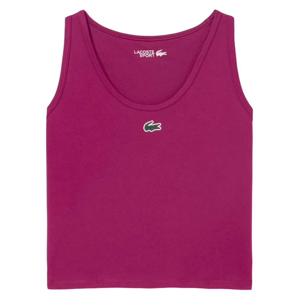 Women's Core Performance Training Tank Top Rubine Red, Lacoste, Rubine Red, Pickleball Express, TF8875-JBDF26-RUBINE-RED-1