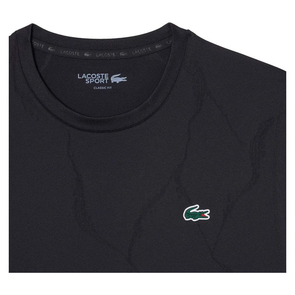 Men's Players Sleeveless Tee Black, Lacoste, Black, Pickleball Express, TH1124-031F26-BLACK-1