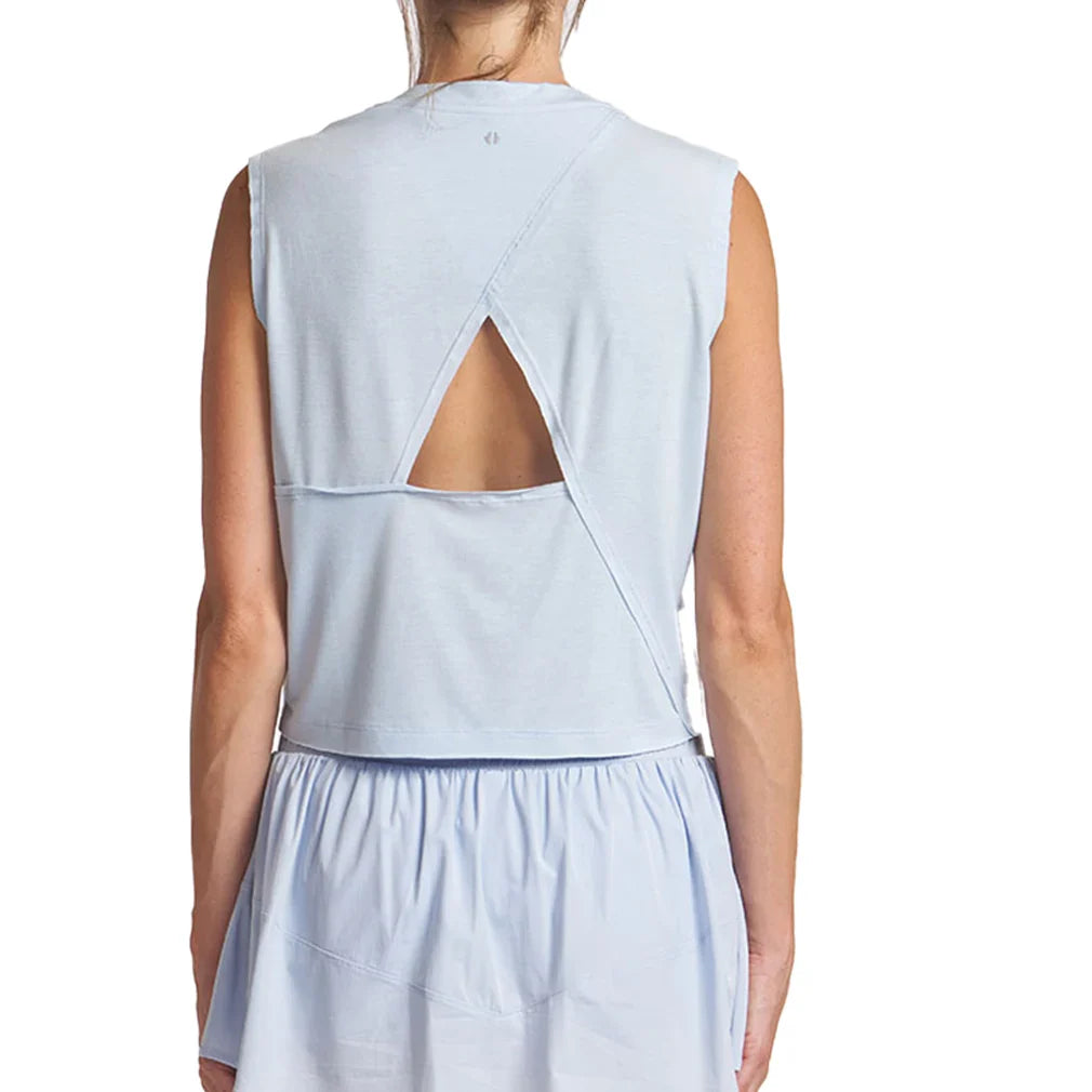 Women's Overlap Back Top Bay Blue