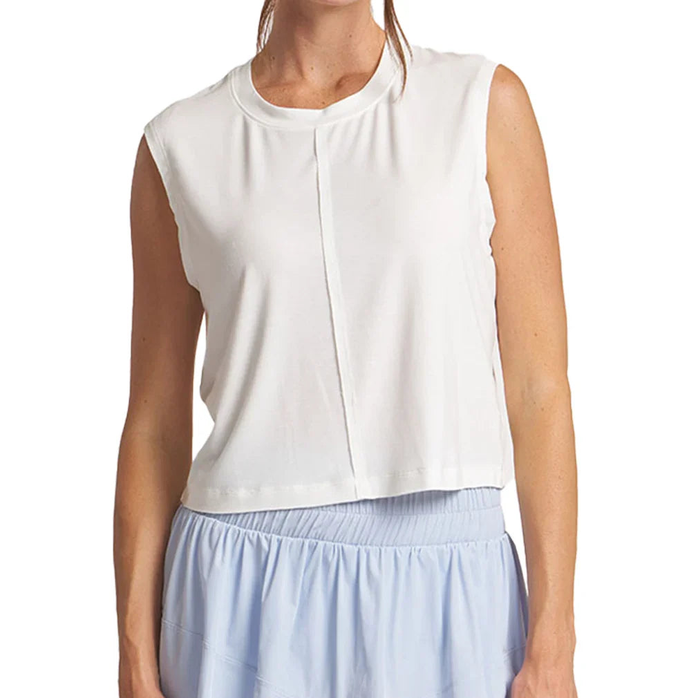 Women`s Overlap Back Top White