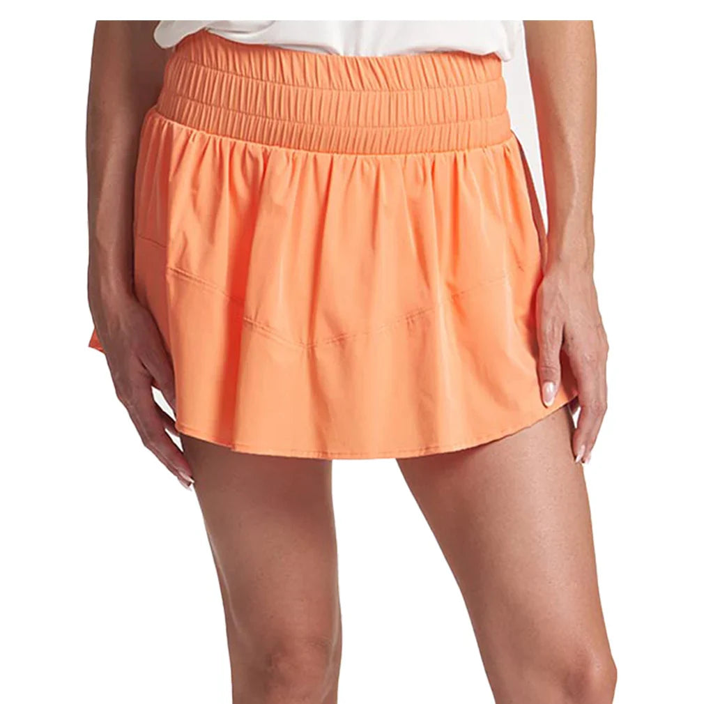 Women`s Smocked Waist Tiered Skort