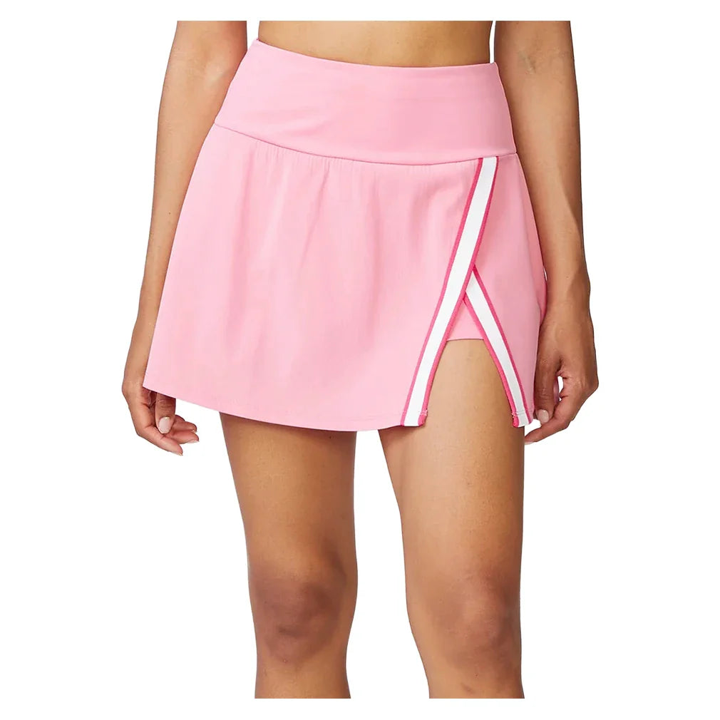 Women's Tape Trim Wrap Front Skort Pure Pink and Solar Pink