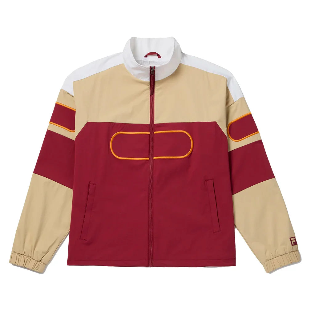 Unisex Center Court Ace Podium Jacket Tibetan Red and Irish Cream