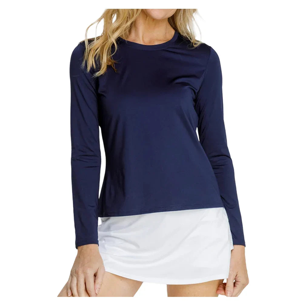 Women`s Gastonia Long Sleeve Tennis Top Navy Blue