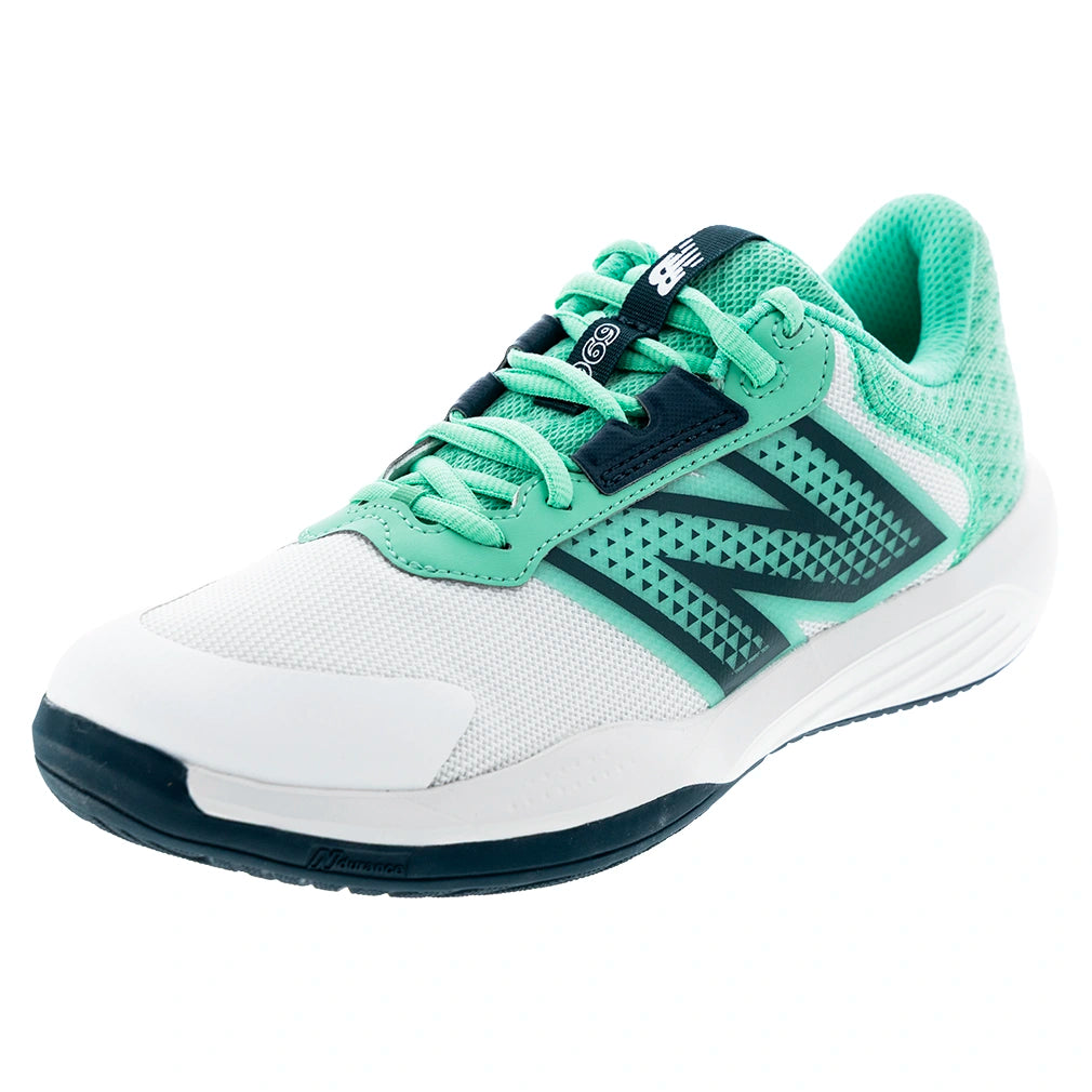 Women's 696v6 D Width Court Shoes White and Deep End