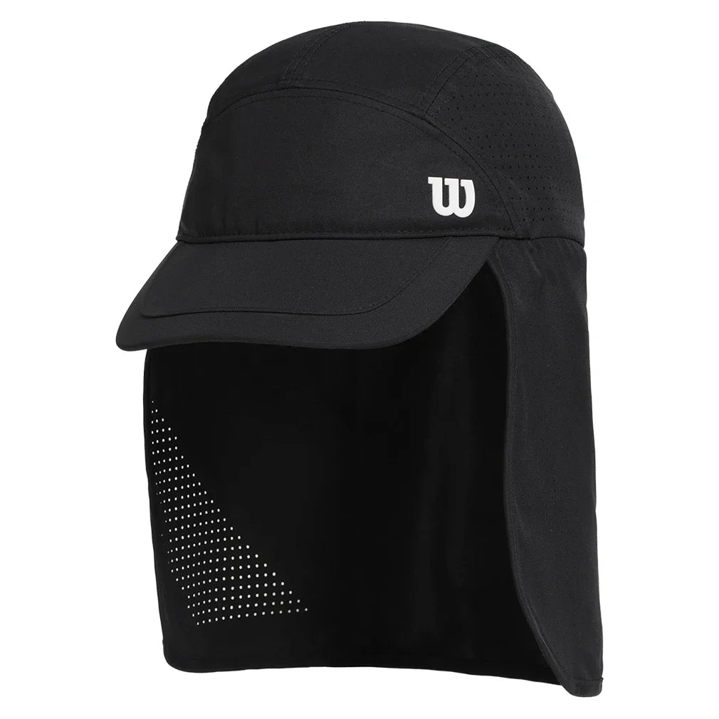 Unisex Tennis Legionnaire Cap Black-Apparel-Wilson-Black-S/M, [current_file_name-Tennis Express
