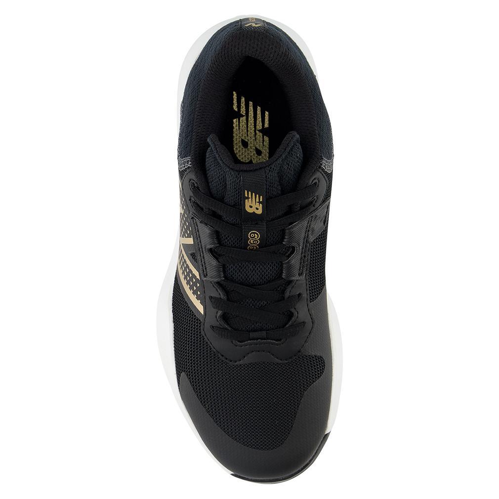 Women's 696v6 B Width Court Shoes Black and White