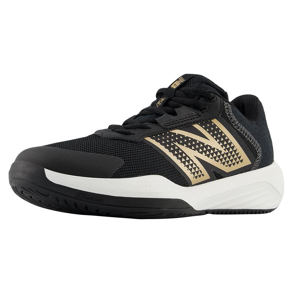 Women's 696v6 B Width Court Shoes Black and White