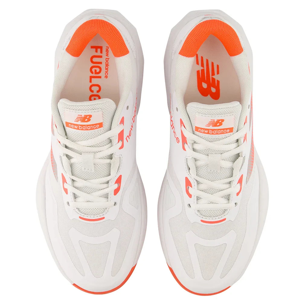 Women's FuelCell 796v4 2E Width Court Shoes White and Urgent Red