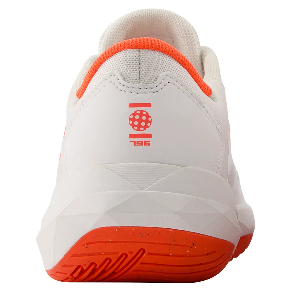 Women's FuelCell 796v4 2E Width Court Shoes White and Urgent Red